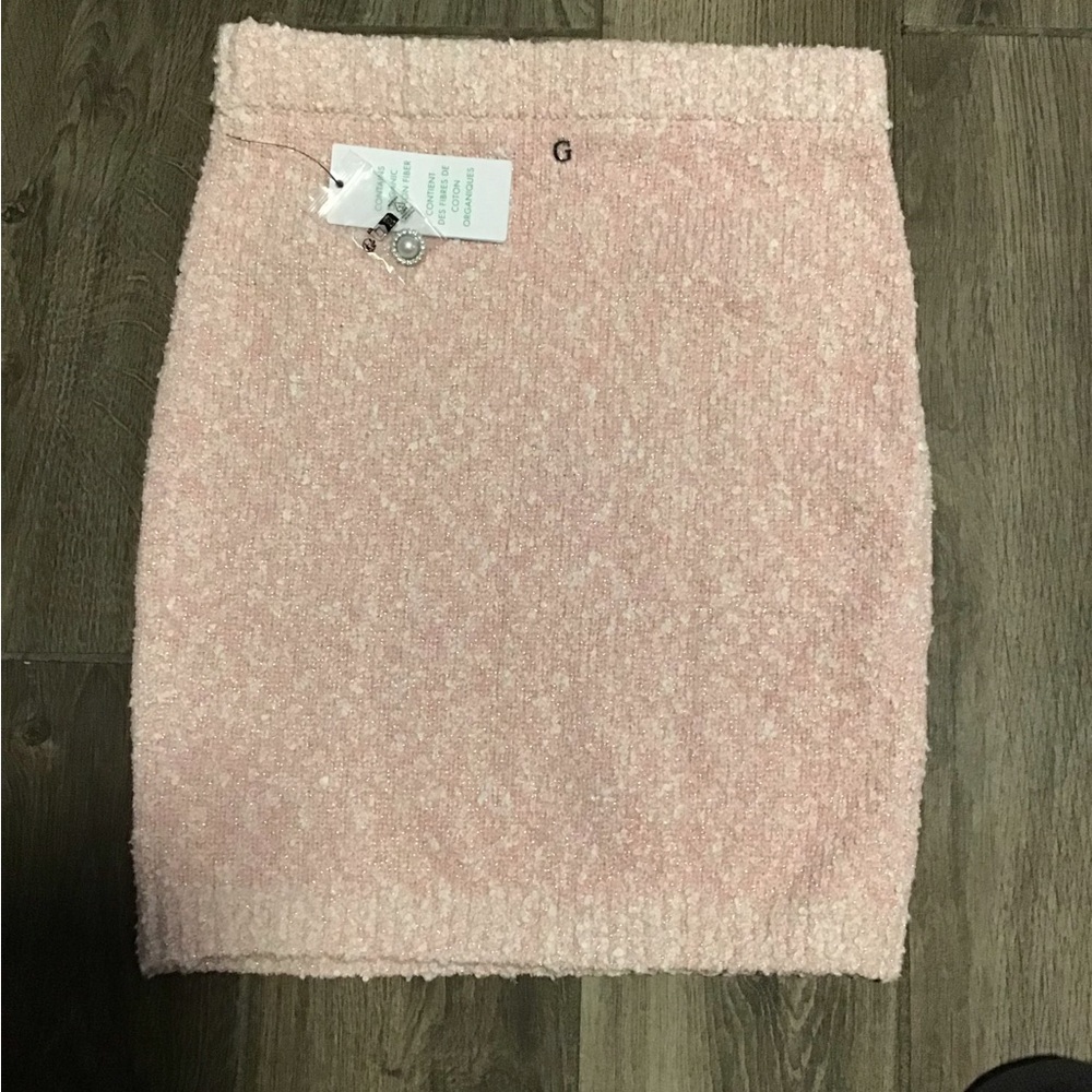 NWT! Guess Blush Pink Tweed Pencil Skirt - Picture 2 of 7
